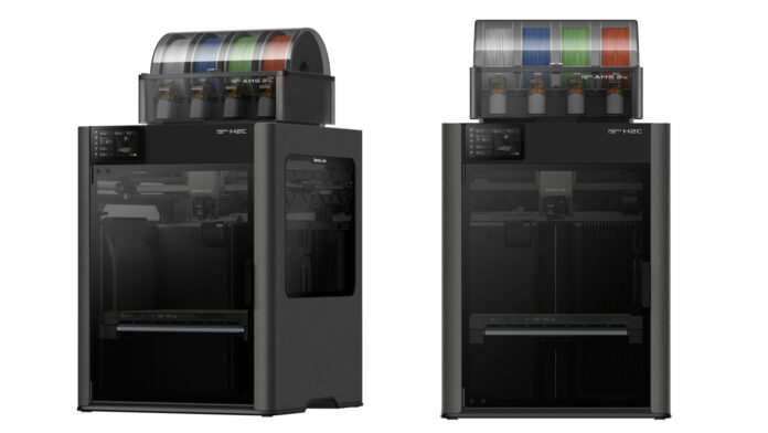 L’imprimante 3D H2C de Bambu Lab peut imprimer jusqu’à 24 filaments simultanément tout en minimisant les déchets de purge