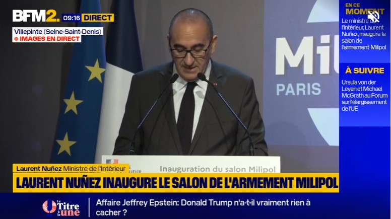 « La France dispose de la 3ème filière de sécurité mondiale après les États-Unis et la Chine », expose le ministre de l’Intérieur Laurent Nuñez
