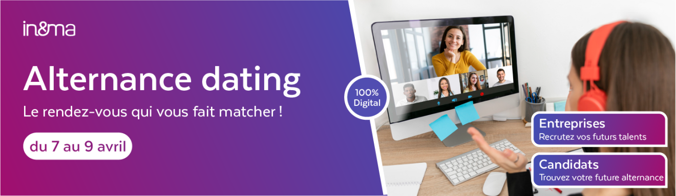In&ma : Alternance Dating en visio du 7 au 9 avril