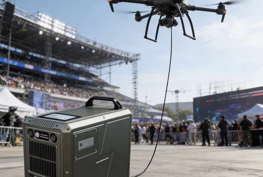 Tethered Drone Power Stations for Persistent UAV Operations