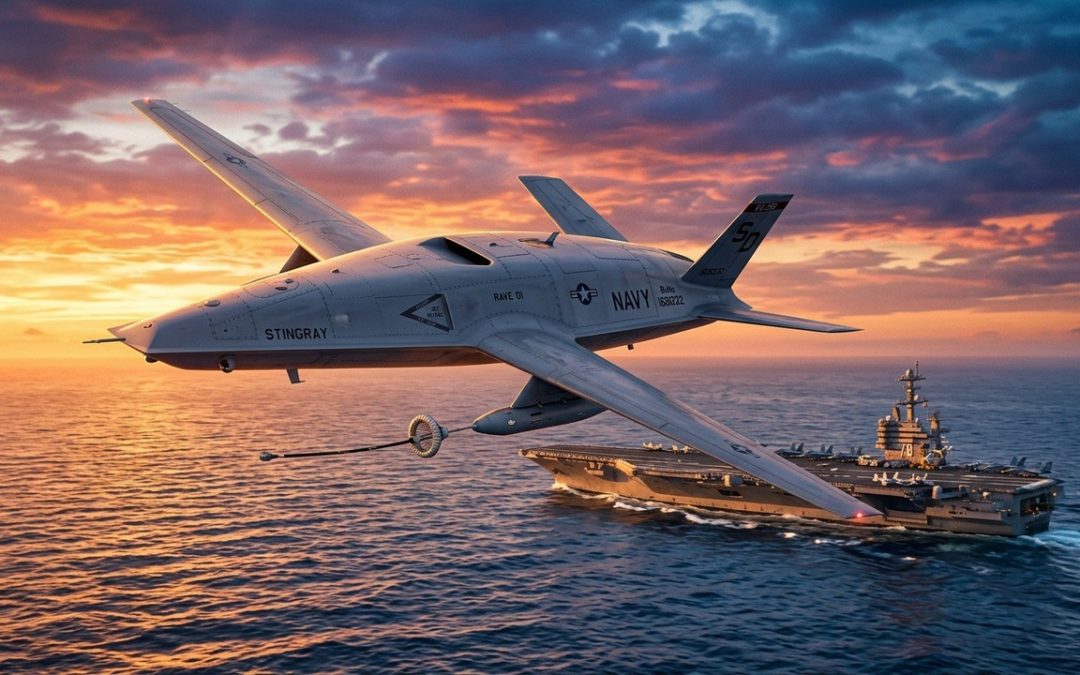 MQ-25A Stingray : Premier Vol du Drone Ravitailleur Naval