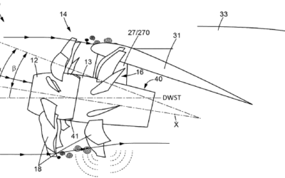 Aeronautical propulsion unit with improved acoustics
